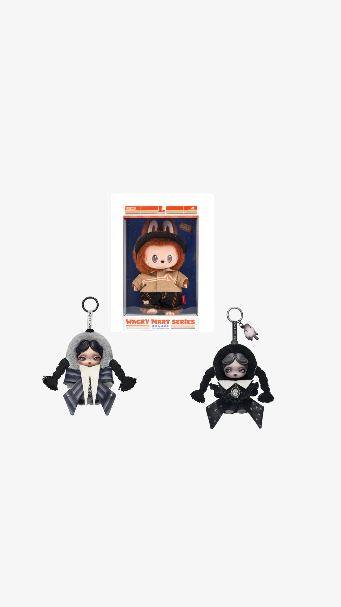 Three-piece bundle set, 2 Wednesday pendant 1 wacky mart exclusive to Asia market only.