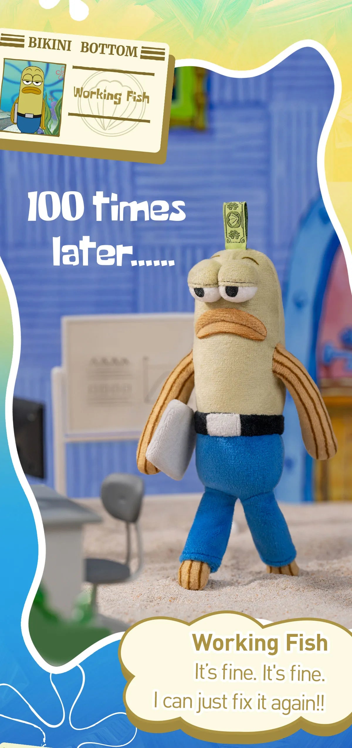 Bikini bottom working fish open confirmed box