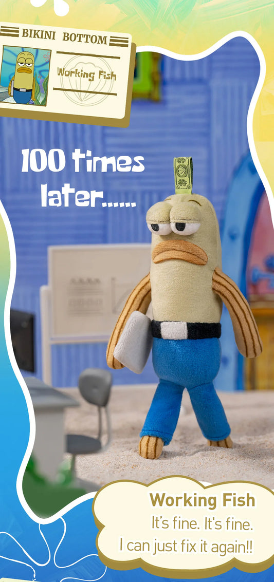 Bikini bottom working fish open confirmed box