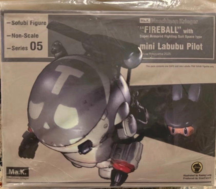 How2work Labubu Maschinen Krieger "Fireball" with S.A.F.S. Space Type Figure.