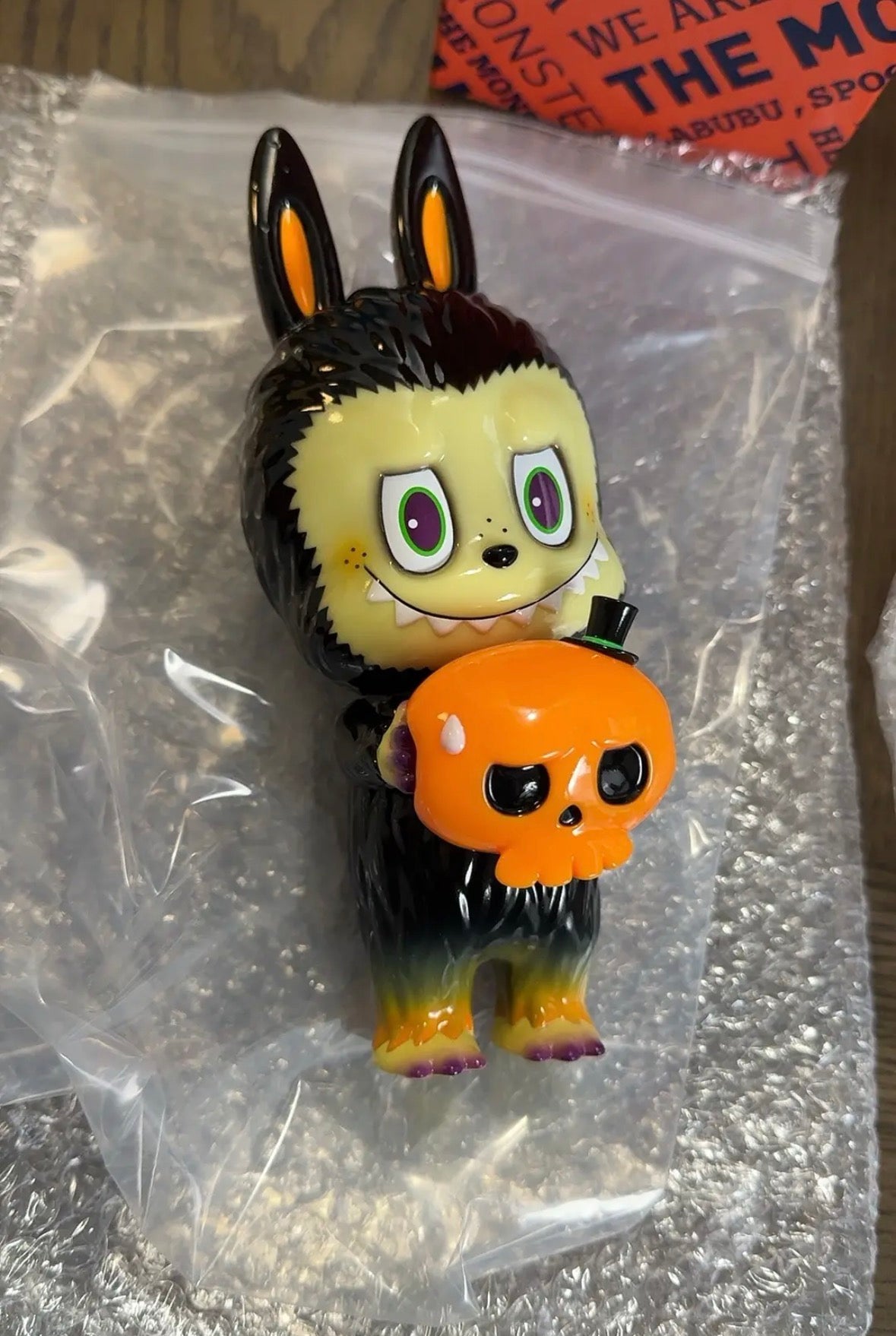 How2work Labubu GID Pumpkin Halloween Figure 7inc  Kasing Lung rare!